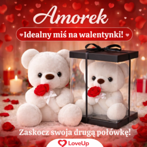 Amorek - Miś z różą
